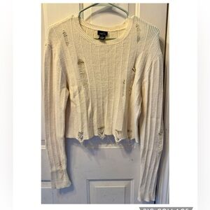Cream Cropped Sweater